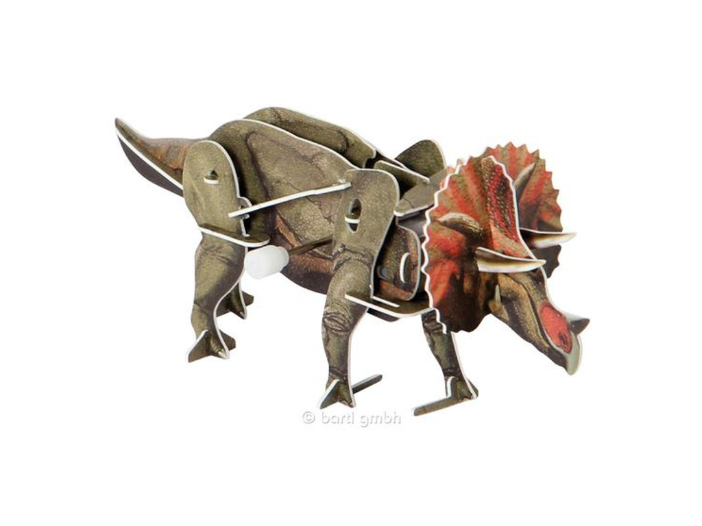 3D Puzzle Dinosaurier mit Motor Triceratops