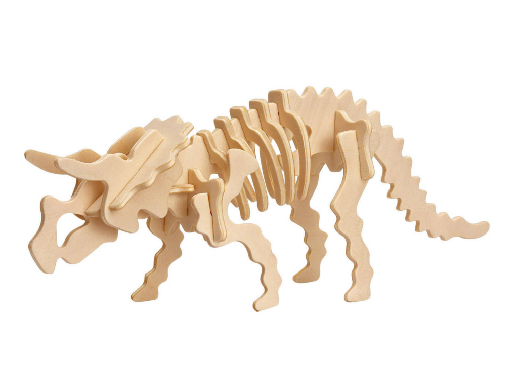 3d Holzpuzzle Dinosaurier Triceratops