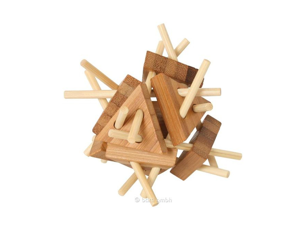 Holzknoten Bambus-Puzzle Dreiecke