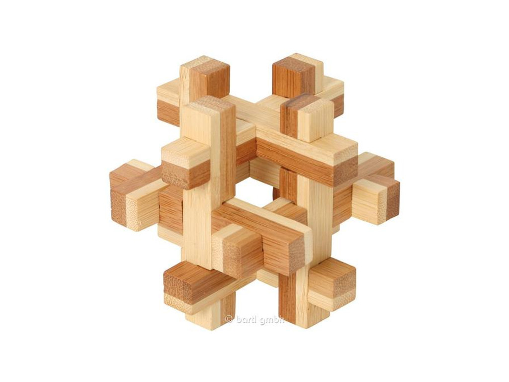 MI Toys Bambus-Puzzle "Kugel im Käfig" 