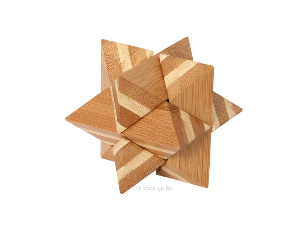 Holzknoten Bambus-Puzzle Stern