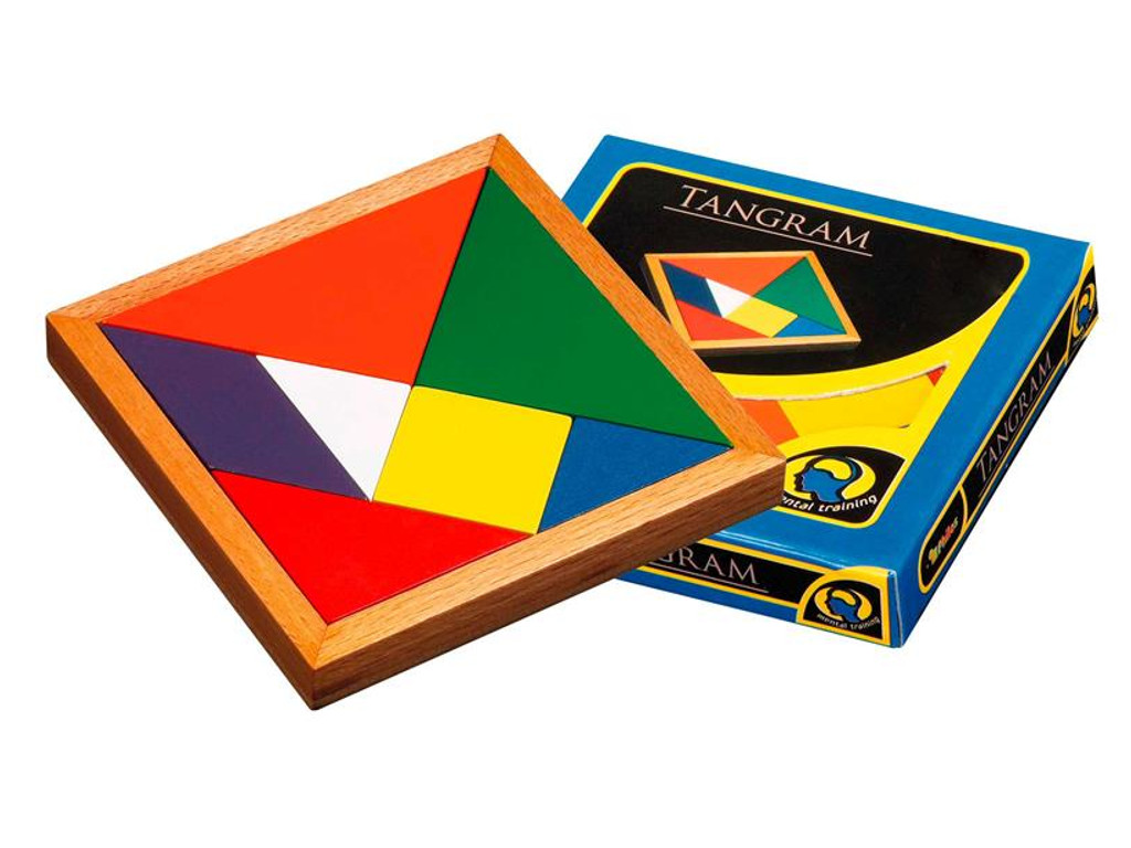 Legespiel Tangram, farbig
