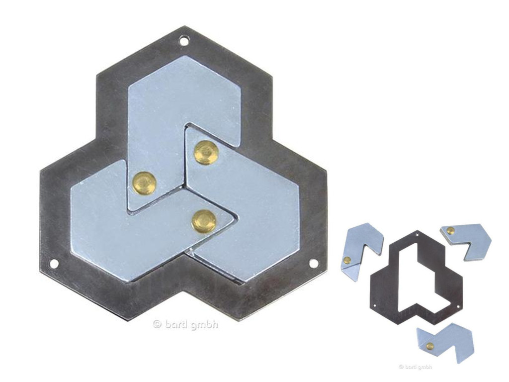 Metall Cast Puzzle Hexagon