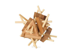 Holzknoten Bambus Puzzle Dreiecke 