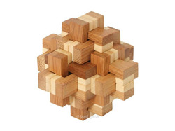 Holzknoten Bambus Puzzle Kristallus 