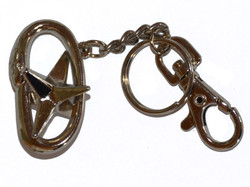 Metallpuzzle Schlüsselanhänger Ring mit Stern 